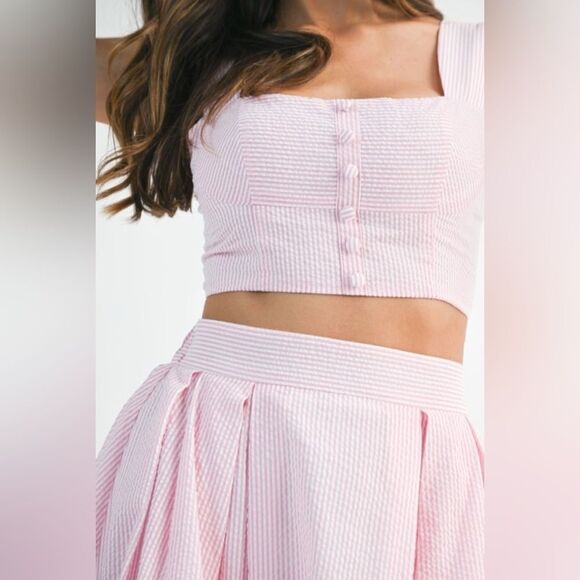 Elegant Pink Maxi Skirt Set - Picture 14 of 15